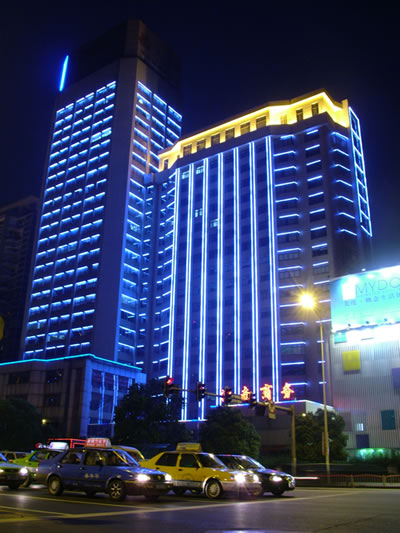 湖南長沙五一路夜景實(shí)景
